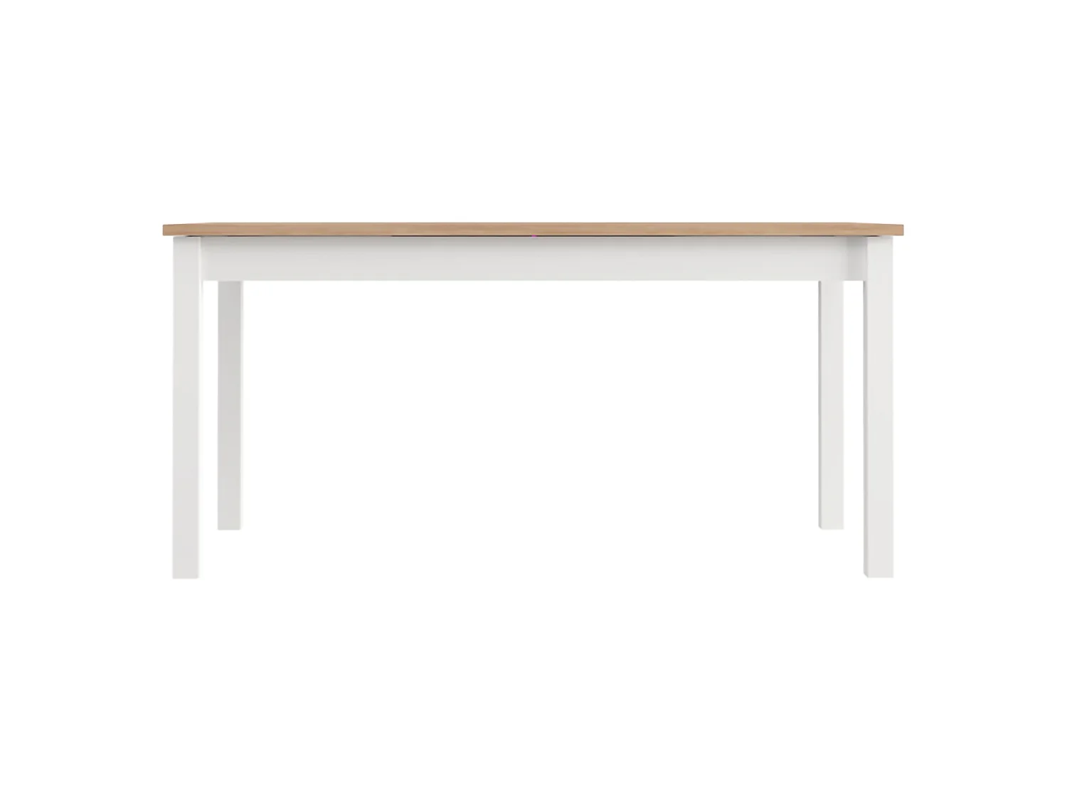 Table Fixe Senn, 8 Places, 160x80x77h cm Chêne Nœuds Marron, Forme Rectangulaire, Finition Chêne Nœuds