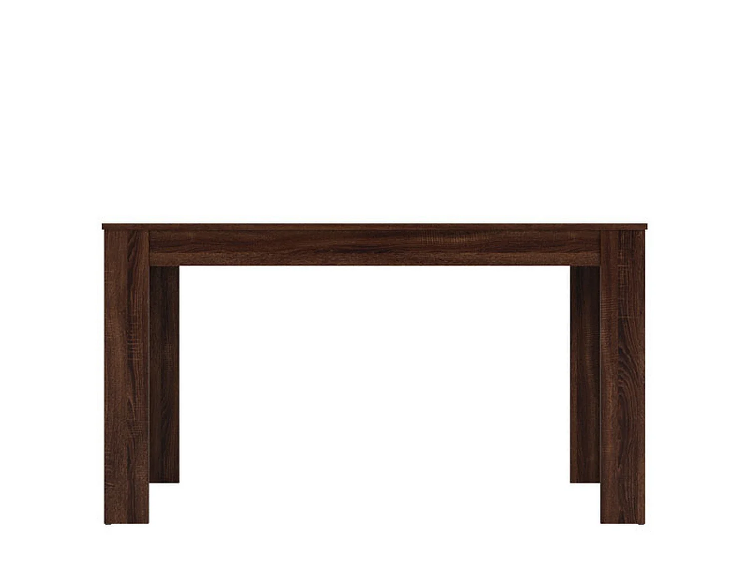 Table Fixe Simala, 6 Places, 135x81x75h cm Marron Noyer, Forme Rectangulaire, Plateau Marron