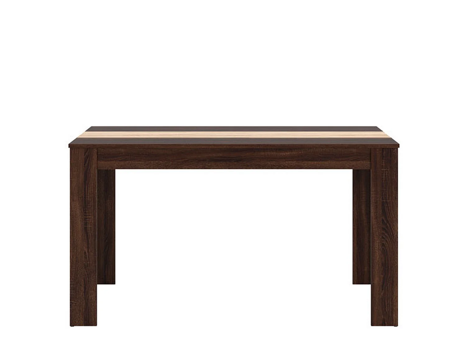 Table Fixe Simala, 6 Places, 135x81x75h cm Marron Noyer, Forme Rectangulaire, Plateau Marron