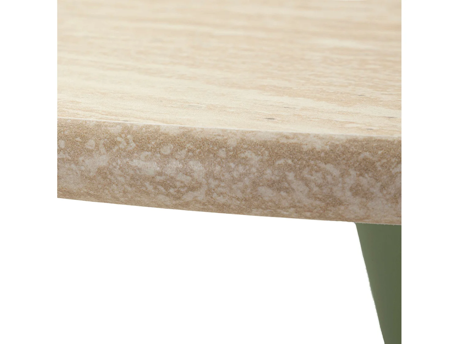 Tavolo Fisso Leh, 2 Posti, 60x60x106h cm Bianco Crema, Forma Rotondo, Sfumatura Colore Struttura Crema