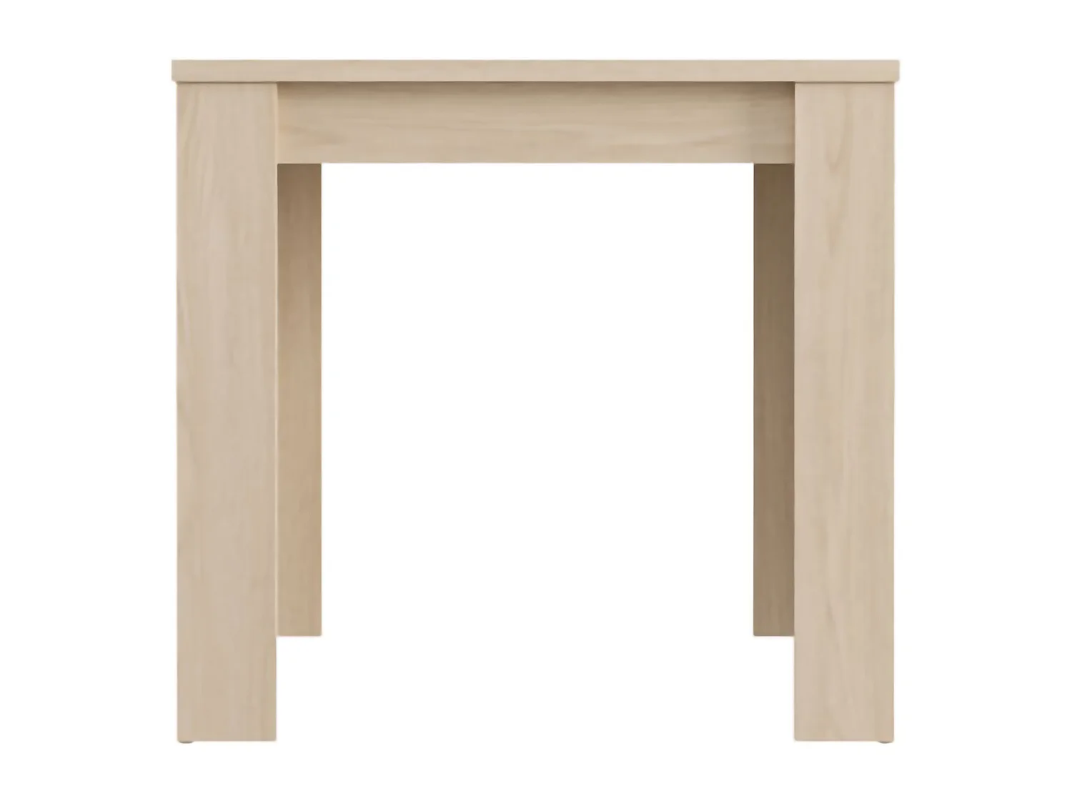 Table Fixe Trosa, 4 Places, 80x80x76h cm Chêne Brun, Plateau Effet Lattes, Forme Carrée