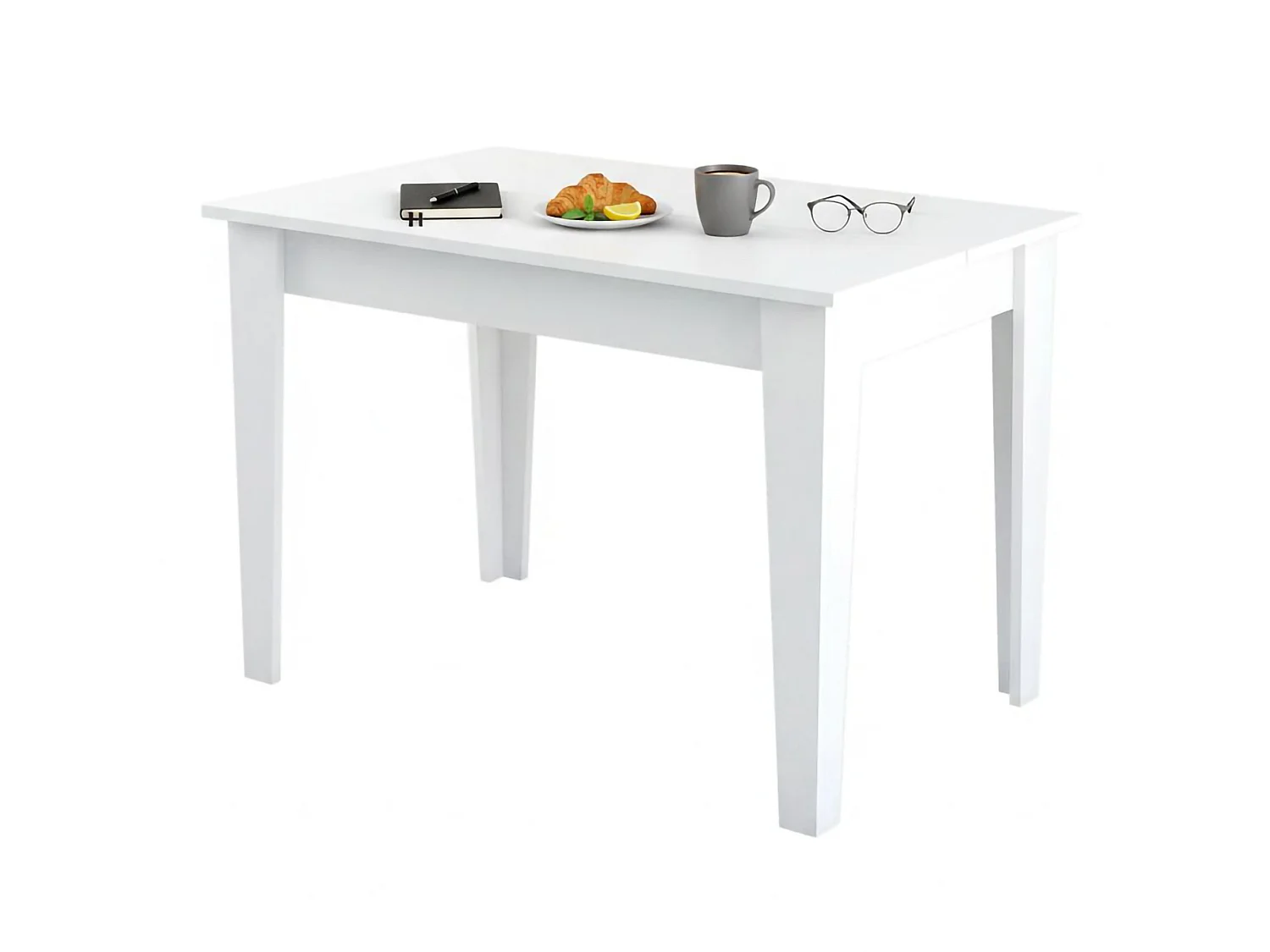 Table Fixe Eupilio, 4 Places, 72x110x75h cm Blanc