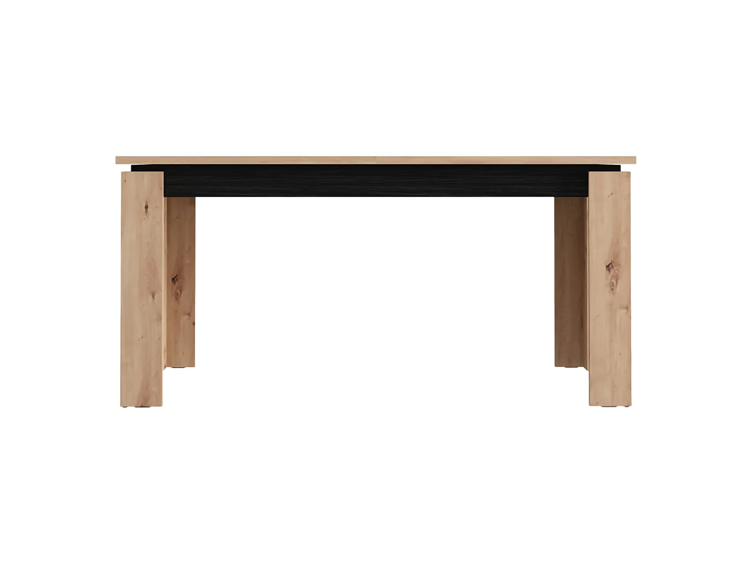 Table Fixe Ulass, 8 Places, 160x90x77h cm Chêne Brun Nœud, Forme Rectangulaire, Teinte Structure Chêne Nœud