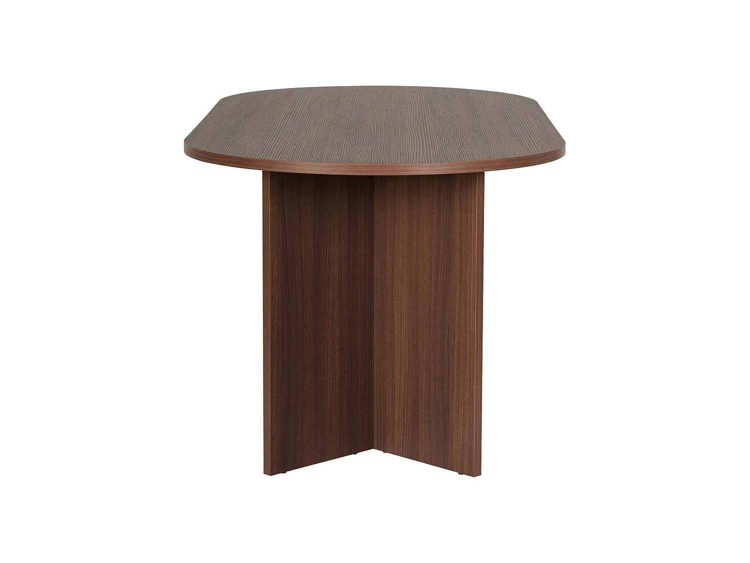 Tavolo Fisso Monterano, 6 Posti, 180x90x75h cm Marrone Noce, Forma Ovale, Peso Supportato 70 kg