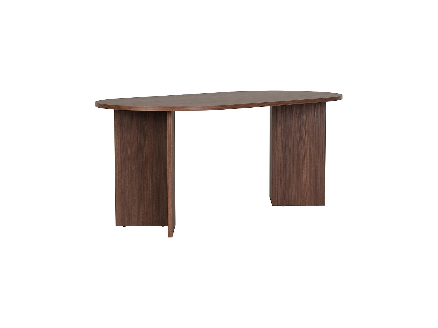 Tavolo Fisso Monterano, 6 Posti, 180x90x75h cm Marrone Noce, Forma Ovale, Peso Supportato 70 kg