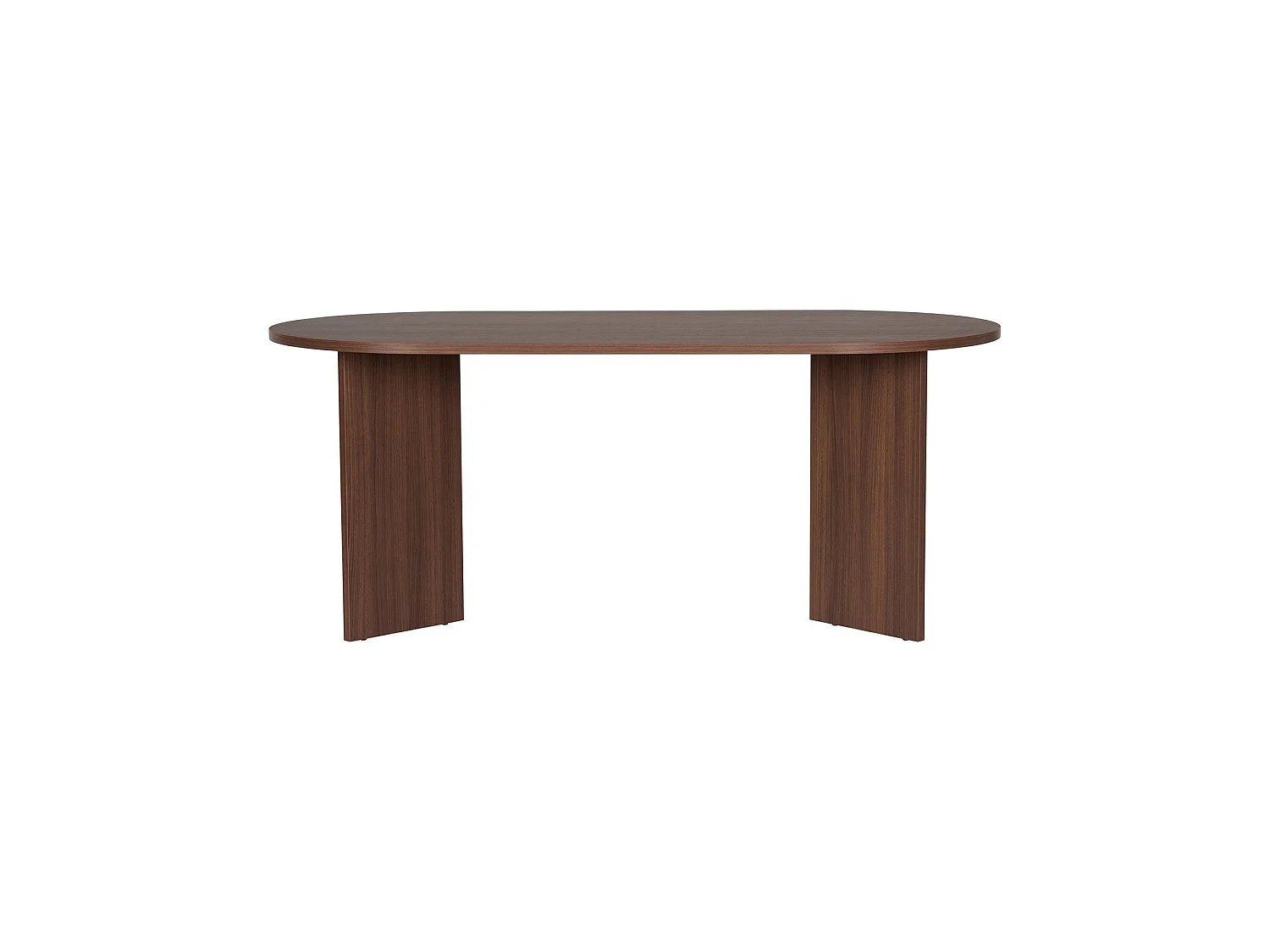 Tavolo Fisso Monterano, 6 Posti, 180x90x75h cm Marrone Noce, Forma Ovale, Peso Supportato 70 kg