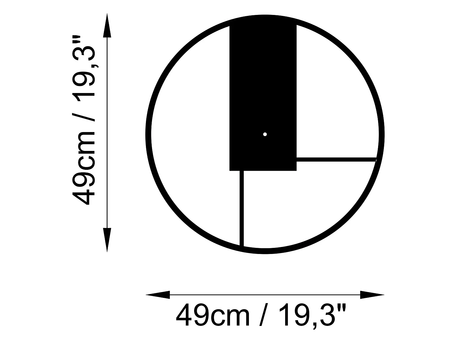 Quadro Mopalila, Materiale Struttura in Metallo, 49x49h cm Nero,