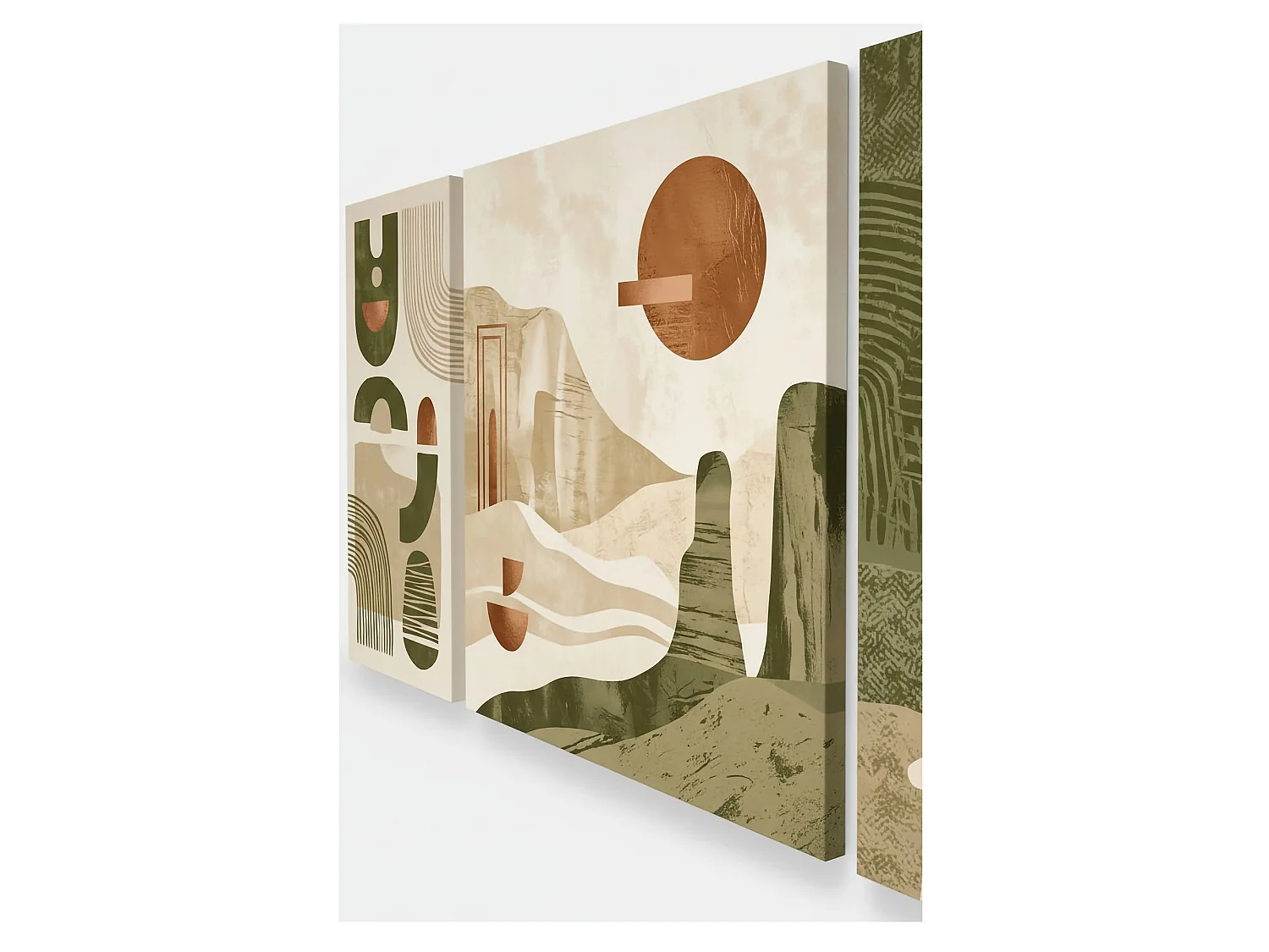 Tableau Nalirine, Structure en Tissu, 90x90h cm Multicolore, Bois Nobilé, Structure en Bois Nobilé