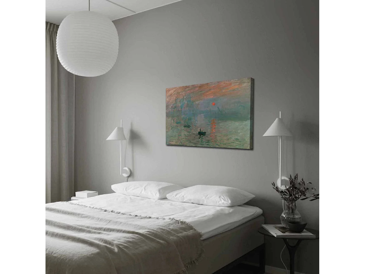 Tableau Nemara, Structure en Tissu, 70x100h cm Multicolore, Bois Nobilité