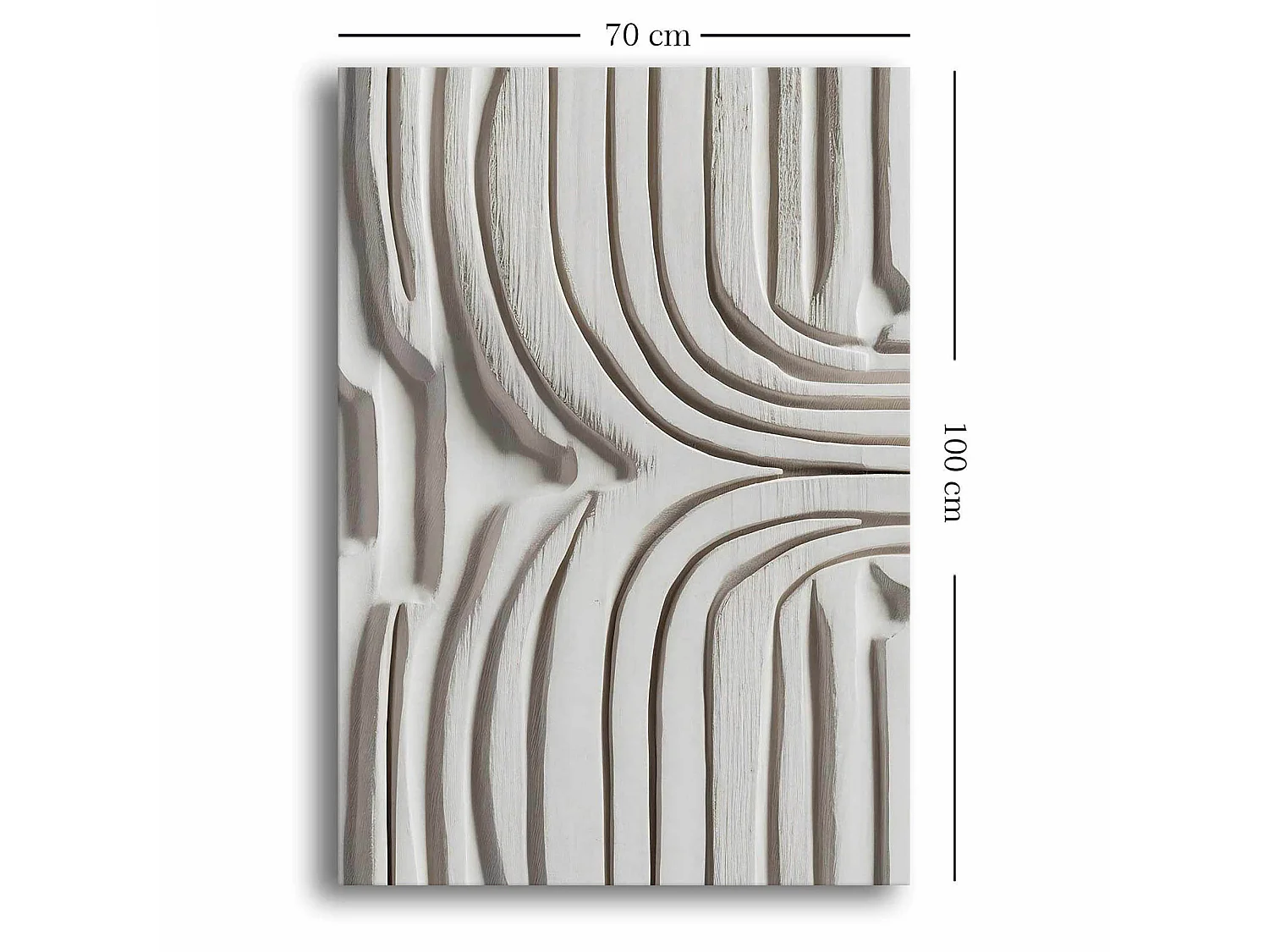 Tableau Naga, Structure en Tissu, 70x100h cm Multicolore, Bois Noblé, Structure Bois Noblé