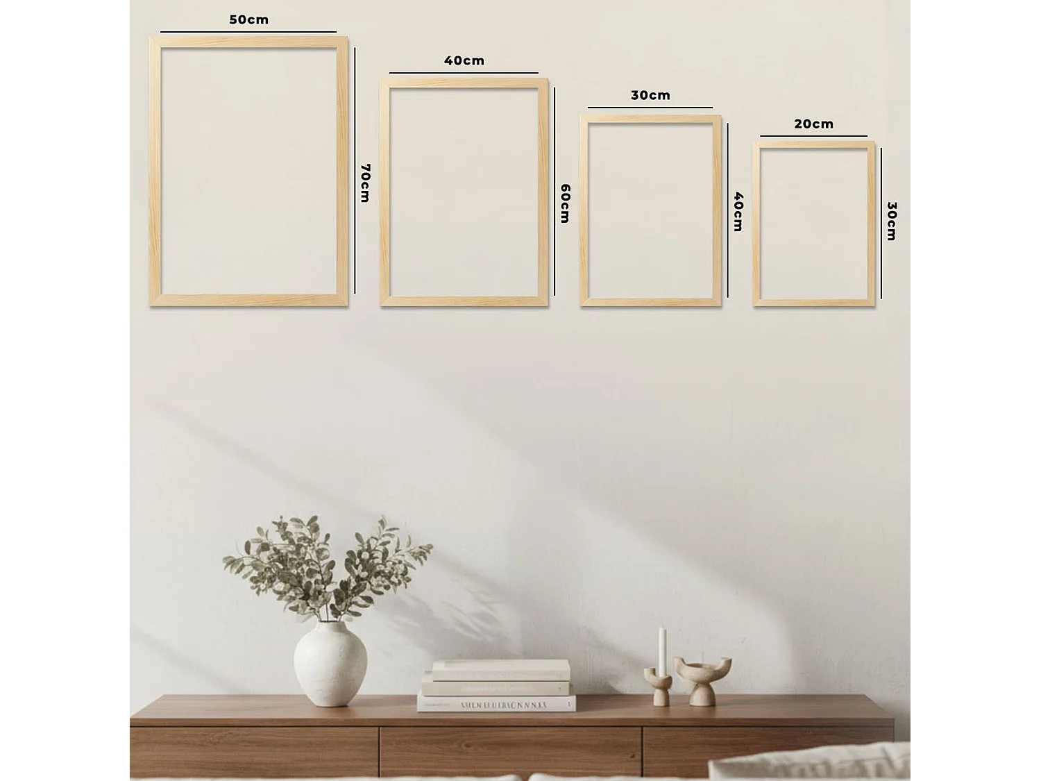 Tableau Memamo, Structure en bois noble, 50x70h cm Multicolore,