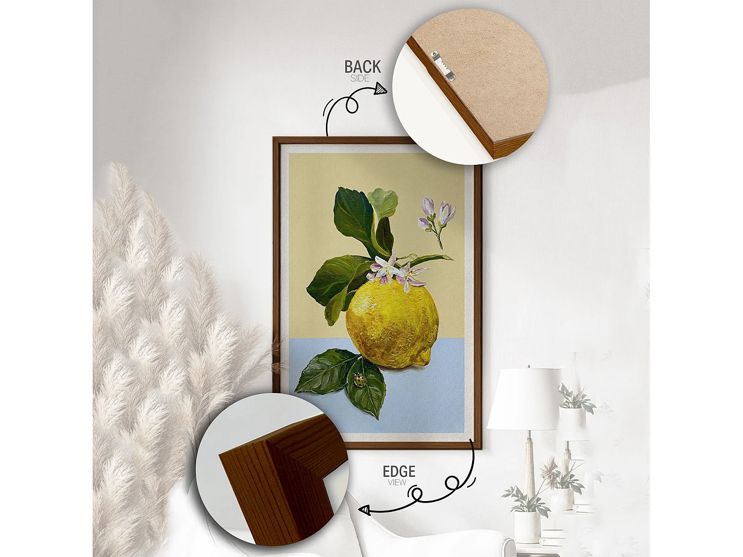 Tableau Melegaso, Structure en bois noble, 33x48h cm multicolore,