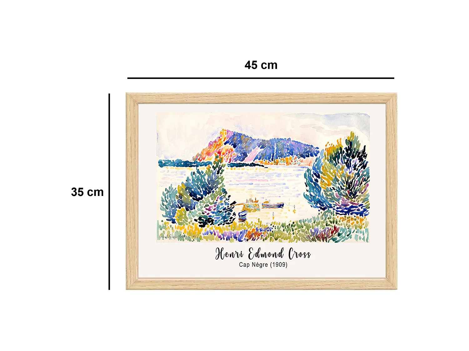 Tableau Mifazaka, Structure en tissu, 35x45h cm multicolore, Bois noble, Structure en bois noble