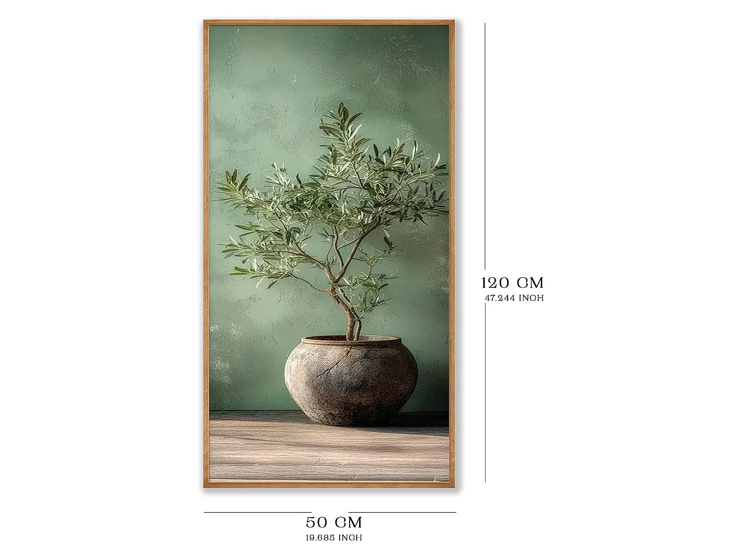 Cadre Mipa, Structure en Bois Noblesse, 120x50h cm Multicolore,
