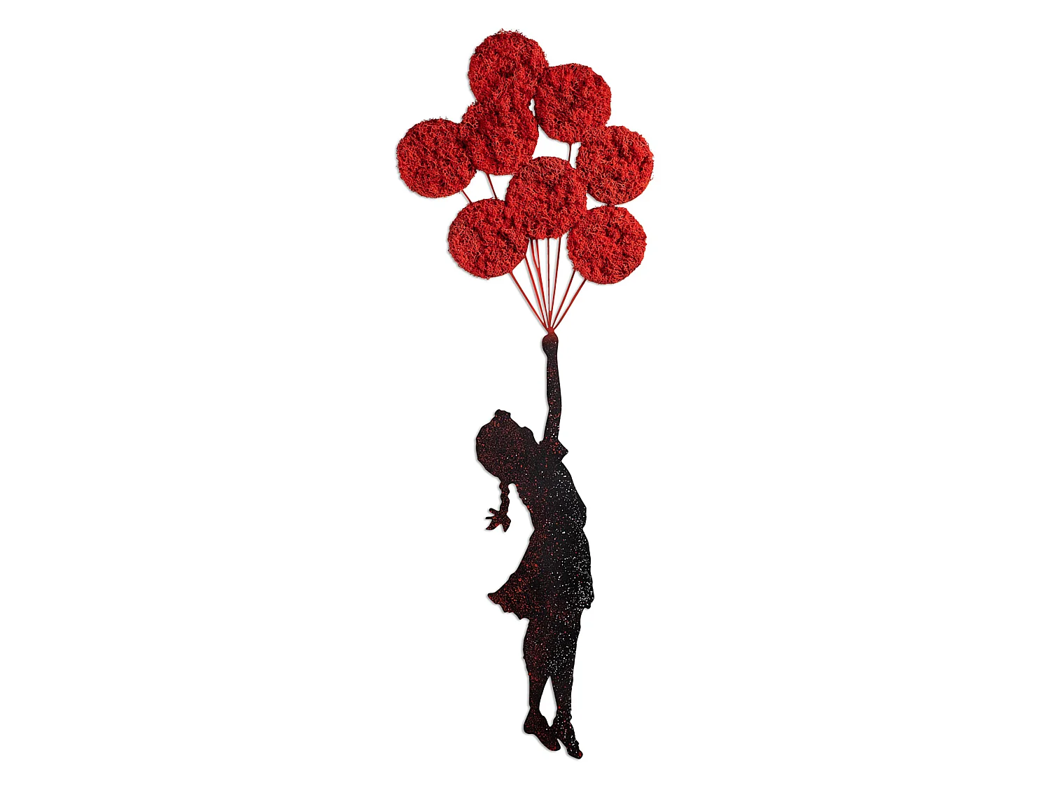 Quadro Momoriri, Materiale Struttura in Metallo, 100x34h cm Nero, Colore Struttura Rosso