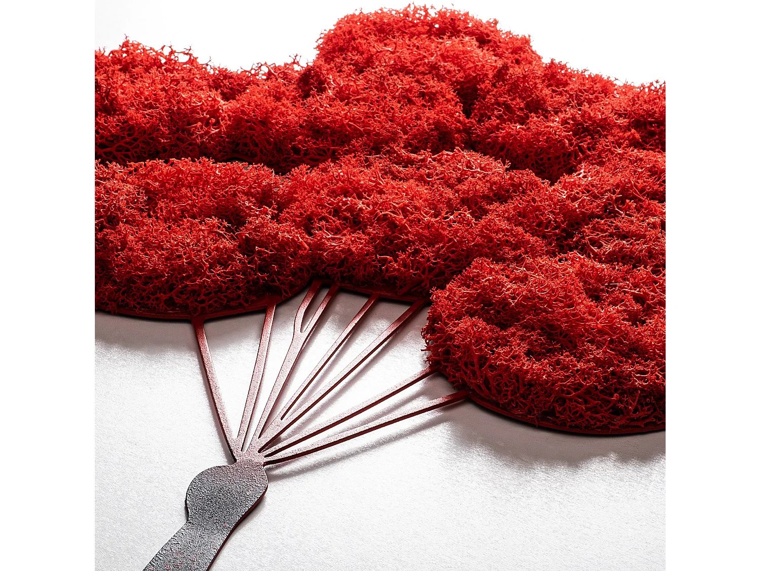 Quadro Momoriri, Materiale Struttura in Metallo, 100x34h cm Nero, Colore Struttura Rosso