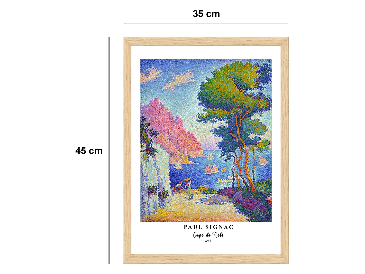 Tableau Mimeka, structure en tissu, 35x45h cm multicolore, matériau en bois noble, structure en bois noble
