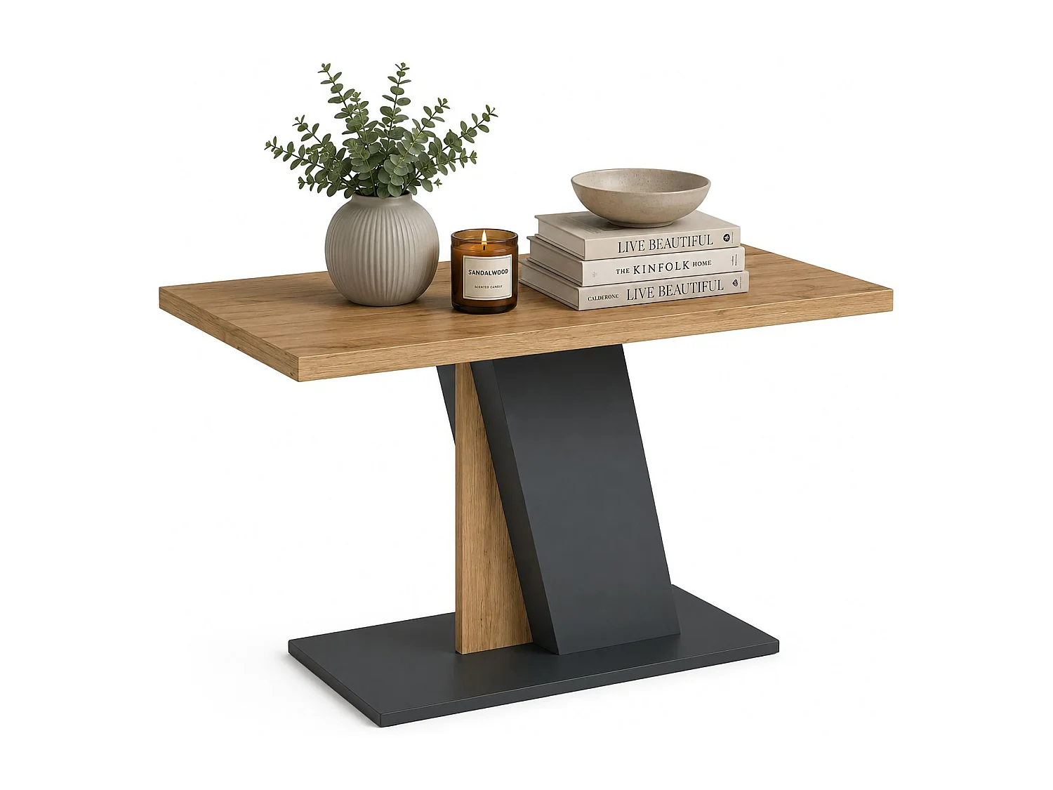 Table Fixe Livani, 6 Places, 138x90x76 cm Marron Chêne Noeuds, Forme Rectangulaire, Teinte Chêne Noeuds