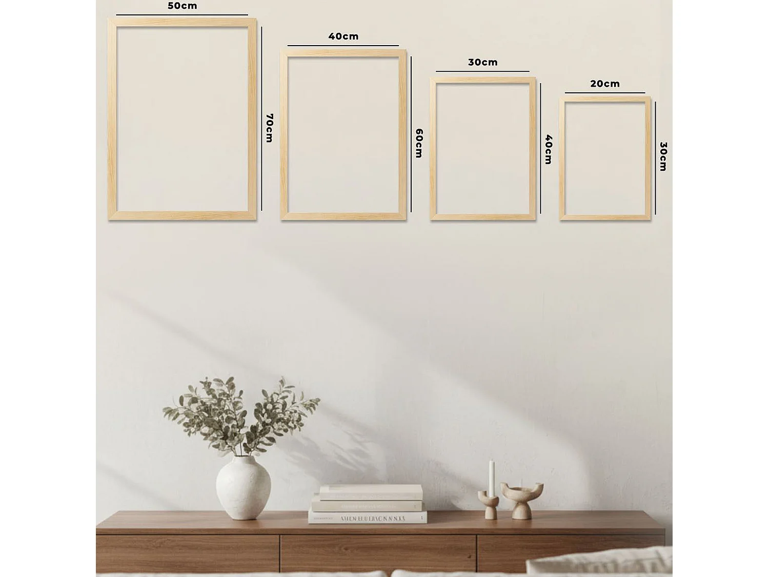 Tableau Menonepa, Structure en bois noble, 50x70h cm Multicolore