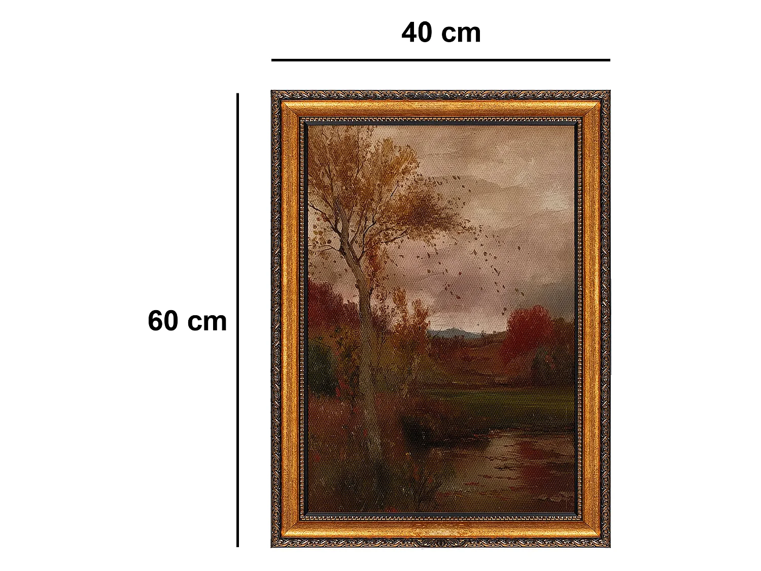 Tableau Nateli, Structure en tissu, 40x60h cm Multicolore, Bois Nobilisé, Structure en Bois Nobilisé