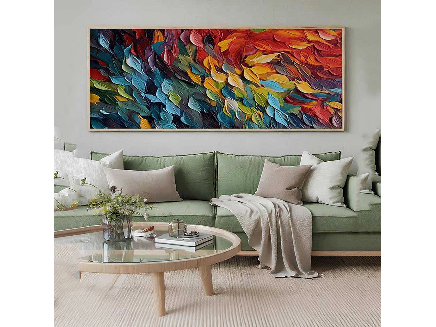 Cadre Ciblé, Structure en Bois Nobilé, 50x120h cm Multicolore,
