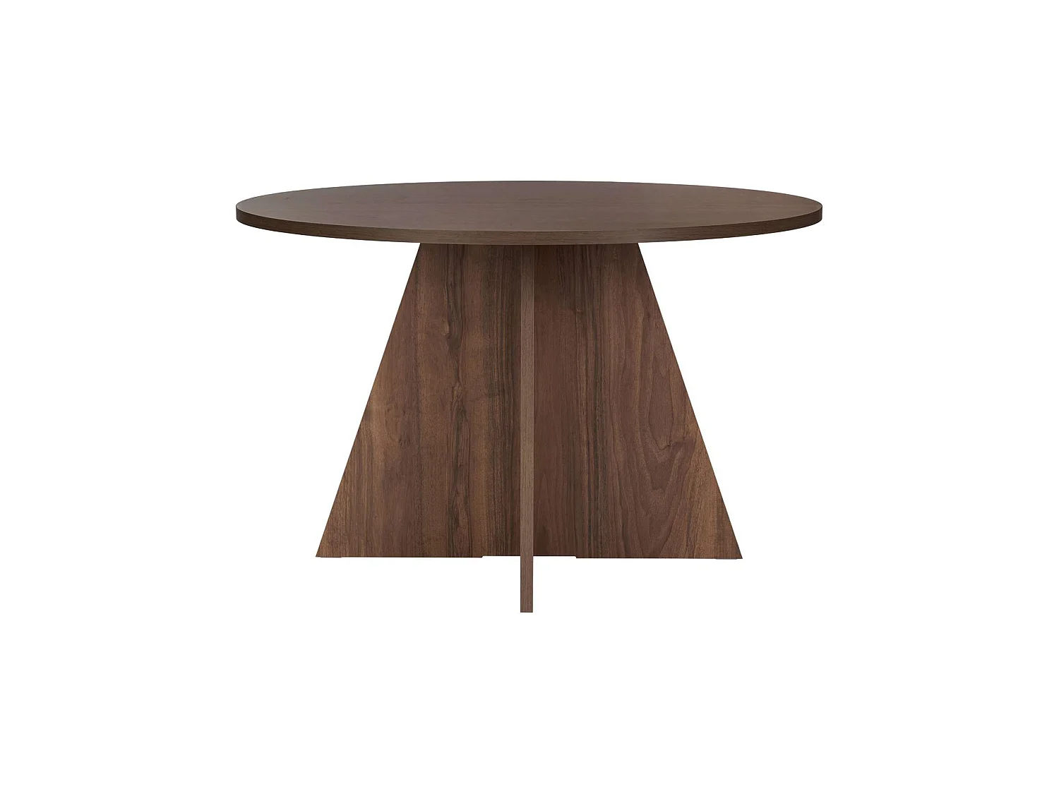 Tavolo Fisso Racale, 4 Posti, 120x120x75h cm Marrone Noce, Forma Rotondo, Peso Supportato 60 kg