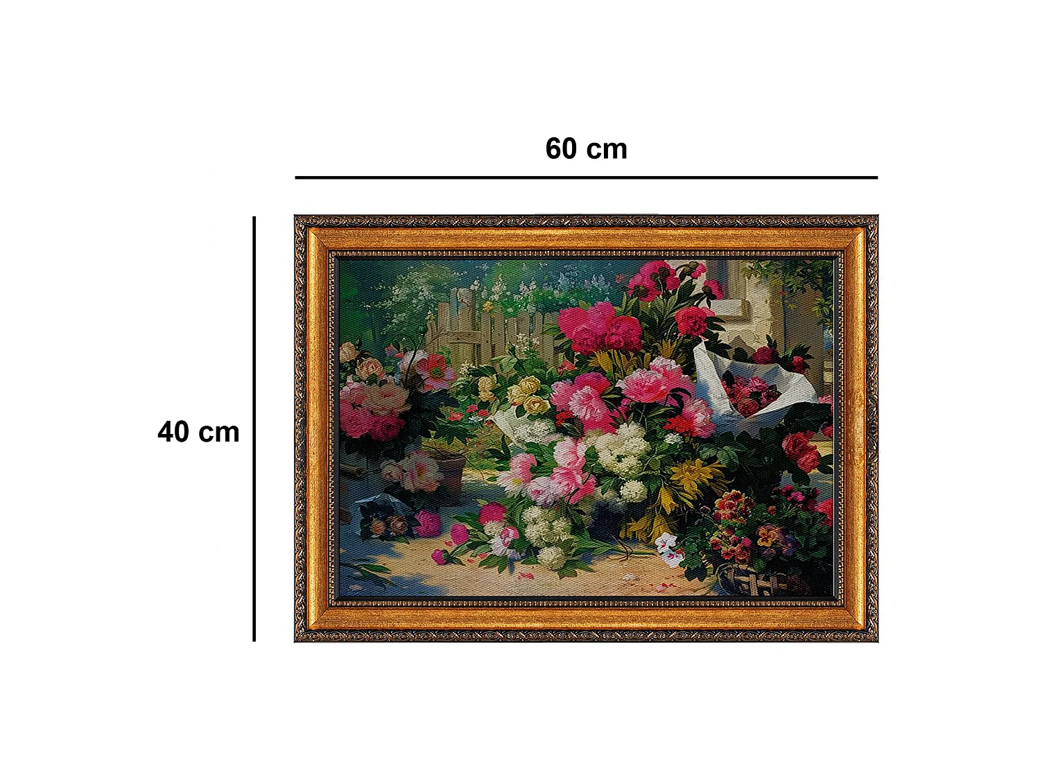 Tableau Naradama, Structure en Tissu, 40x60h cm Multicolore, Bois Nobilité