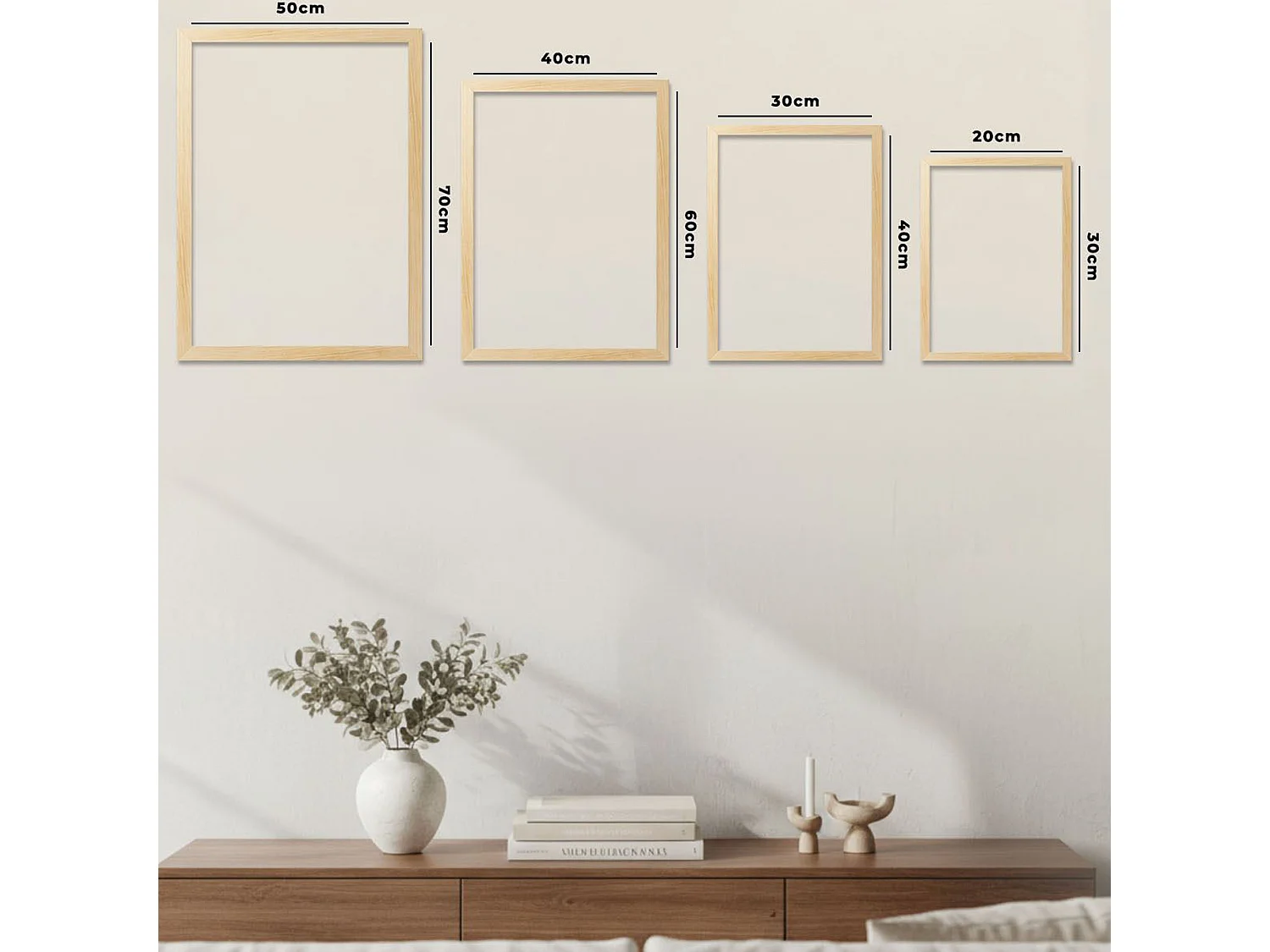Cadre Mepa, Structure en bois mélaminé, 50x70h cm Multicolore,