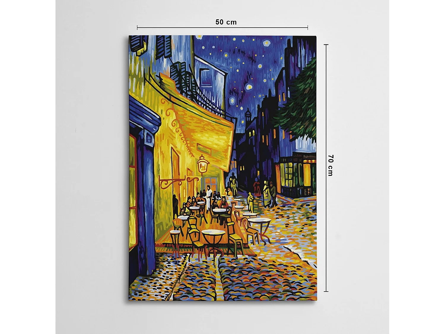 Tableau Nebati, Cadre en Tissu, 50x70 cm Multicolore, Bois Nobilité