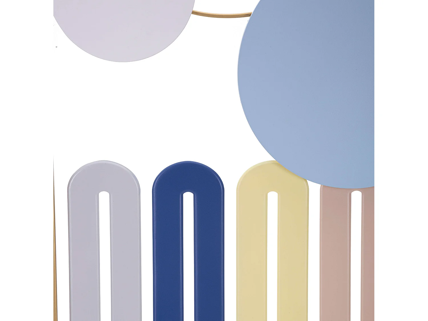 Tableau Alfeo, Figures Géométriques, 37x84h cm Multicolore, Structure Métallique