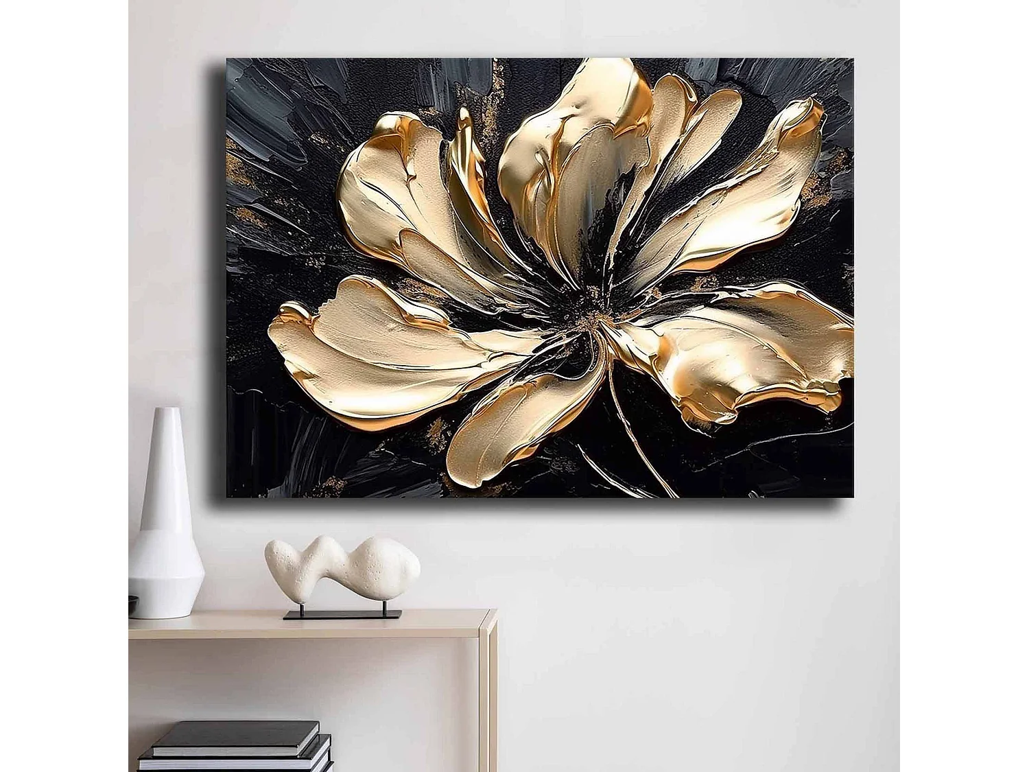 Tableau Nahava, Structure en tissu, 70x100h cm Multicolore, Bois Nobilisé