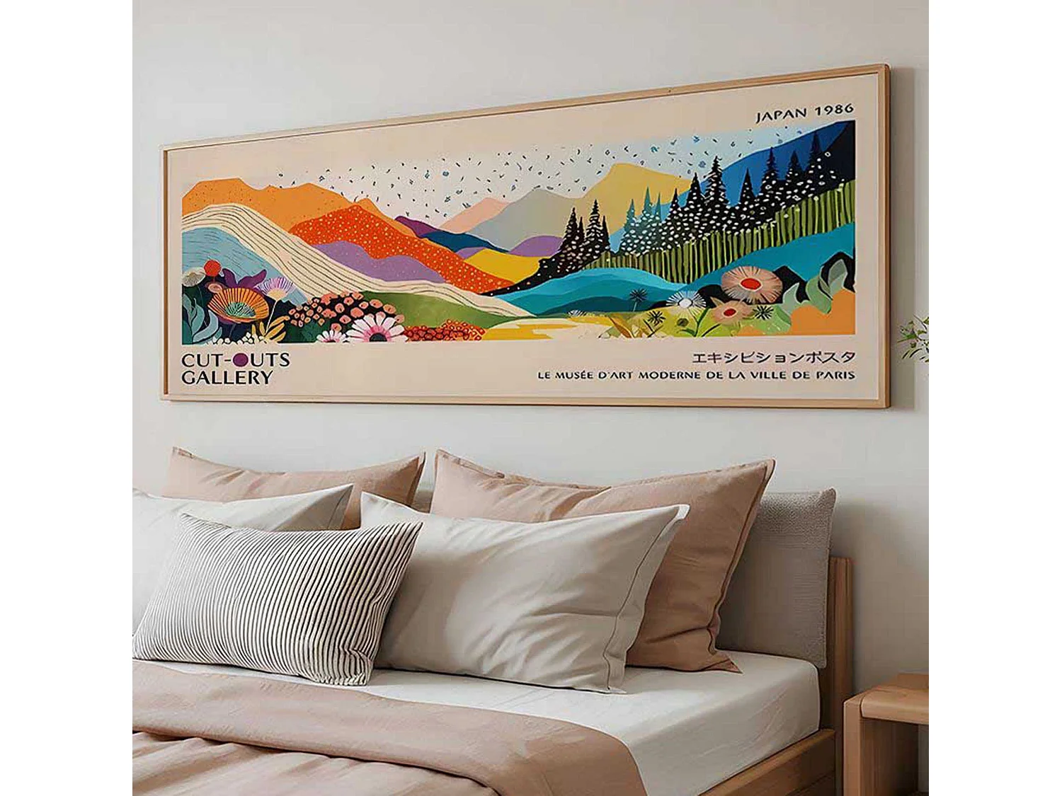 Tableau Misola, Structure en Bois Nobilité, 50x120h cm Multicolore,