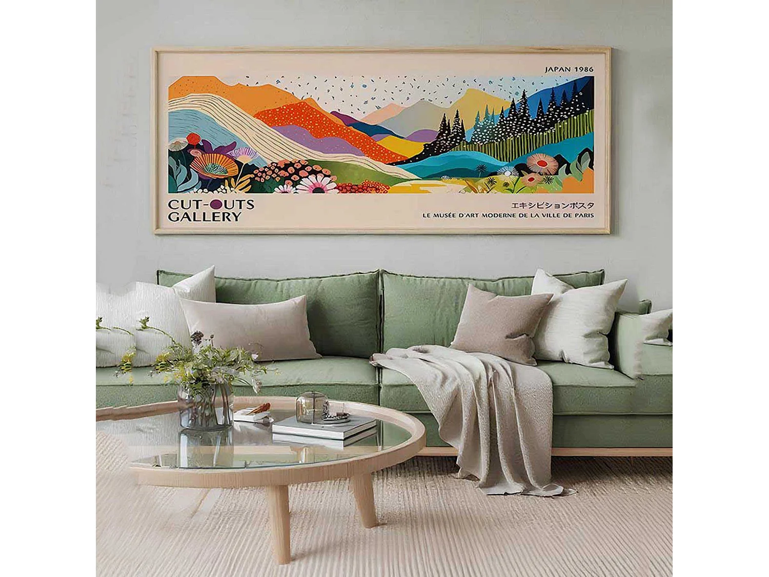 Tableau Misola, Structure en Bois Nobilité, 50x120h cm Multicolore,