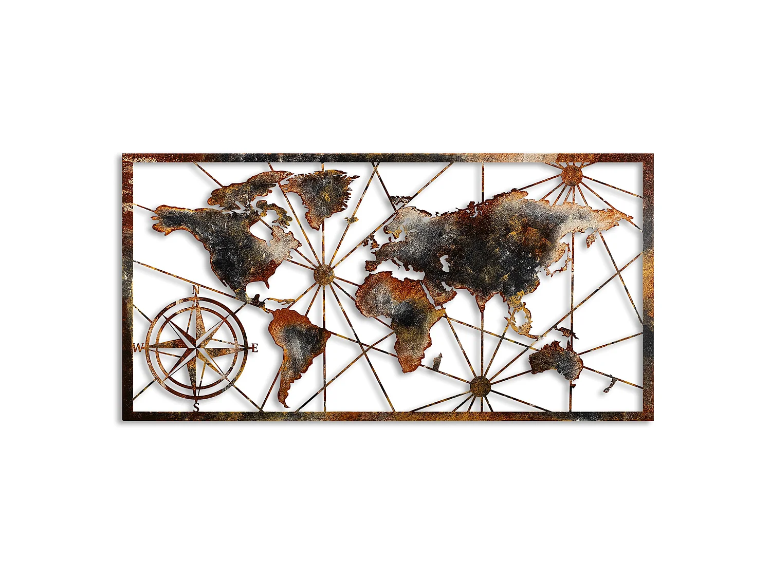 Tableau Mosafaha, Structure en Métal, 120x60h cm Multicolore,