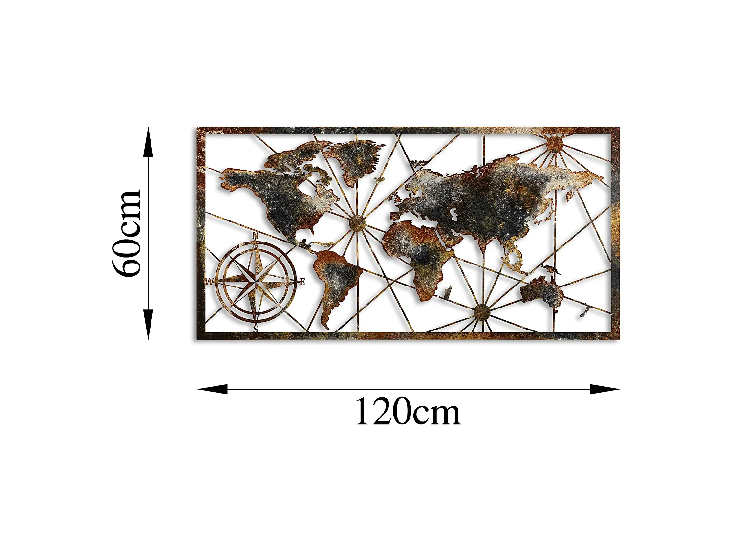 Tableau Mosafaha, Structure en Métal, 120x60h cm Multicolore,