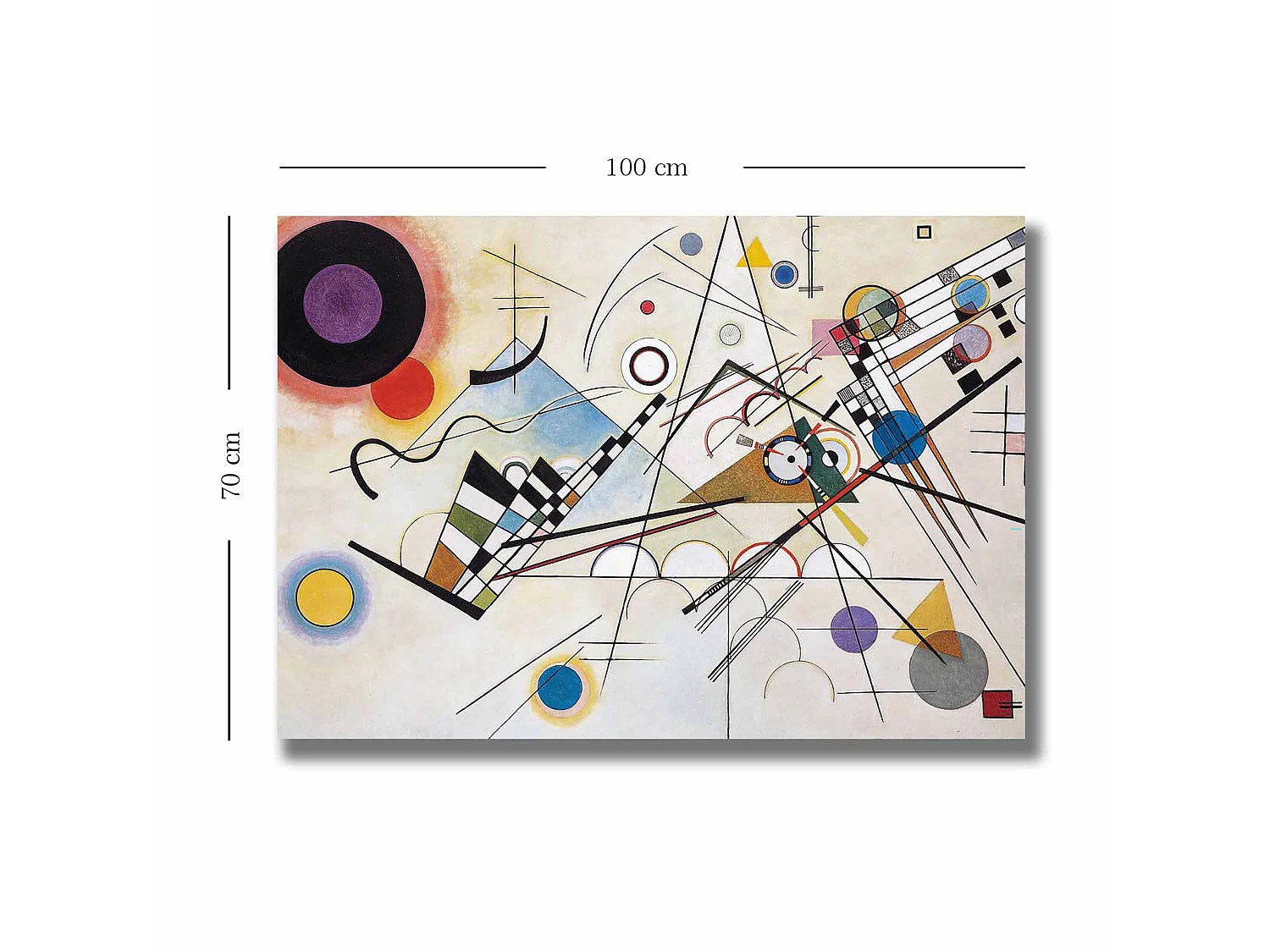 Tableau Nanerise, Structure en Tissu, 70x100h cm Multicolore, Bois Noble, Structure en Bois Noble