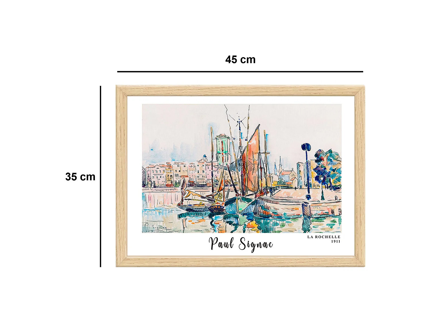 Tableau Mihari, Structure en Tissu, 35x45h cm Multicolore, Bois Nobilisé