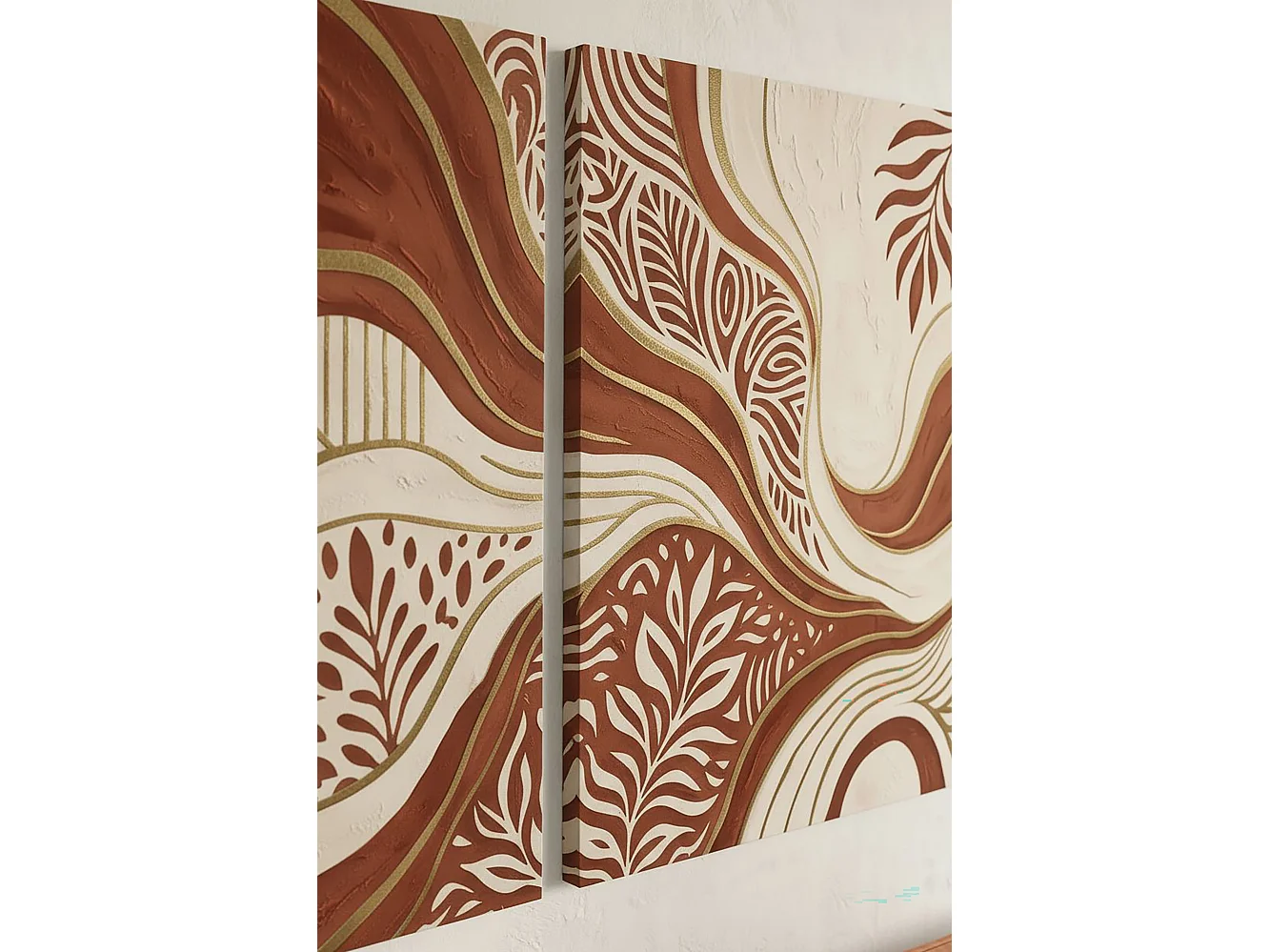 Tableau Nalinola, Structure en Tissu, 90x90h cm Multicolore, Structure en Bois Noblisé