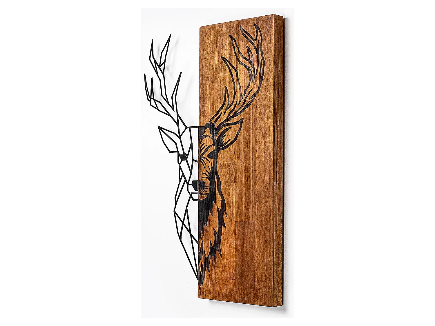 Tableau Mosanire, Structure Métal 33x58h cm Noir, Couleur Marron, Matériau Bois Nobilité