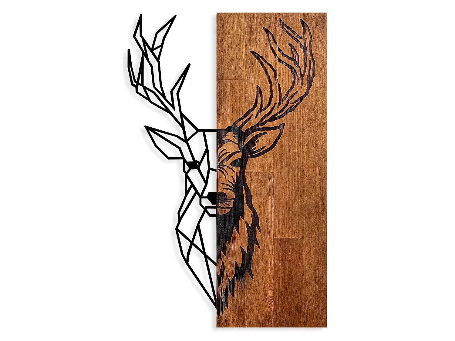 Tableau Mosanire, Structure Métal 33x58h cm Noir, Couleur Marron, Matériau Bois Nobilité