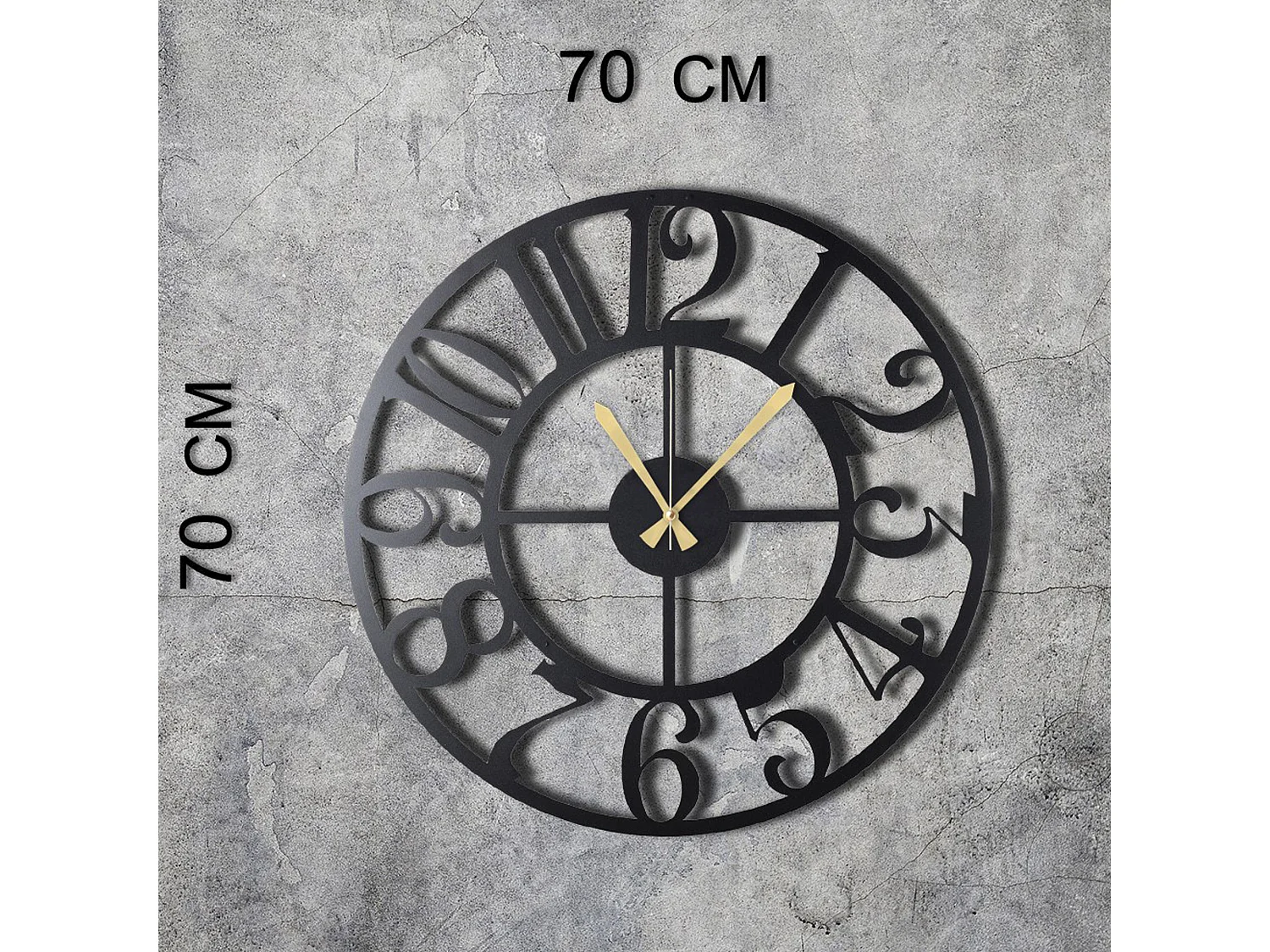 Tableau Motafa, Structure en Métal, 70x70h cm Noir,