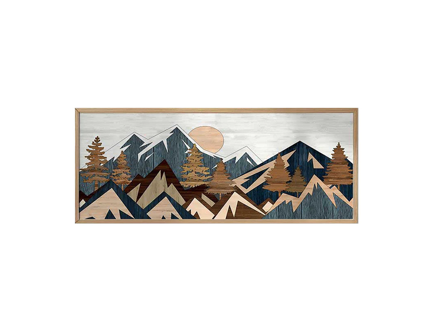 Tableau Miroteso, Structure en Bois Nobilé, 50x120h cm Multicolore,