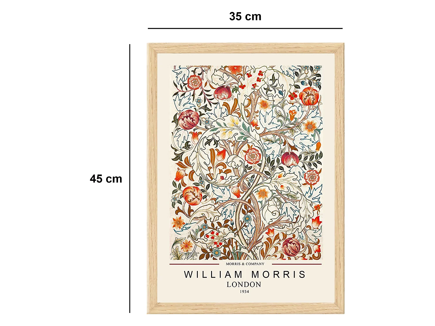 Cadre Milabase, Structure en Tissu, 35x45h cm Multicolore, Bois Nobilité, Structure Bois Nobilité