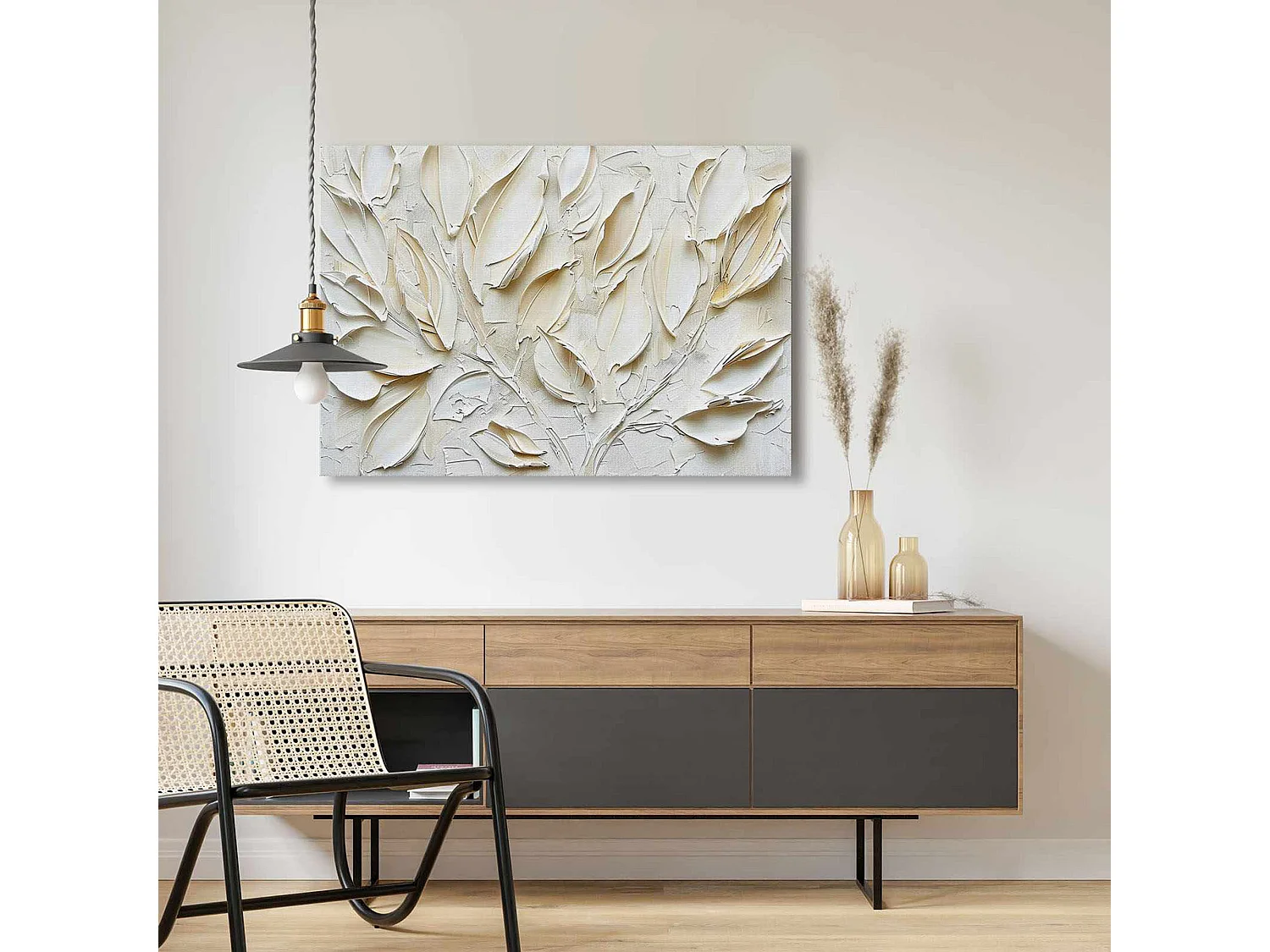 Tableau Nahaba, Structure en Tissu, 70x100h cm Multicolore, Bois Nobilité, Structure en Bois Nobilité