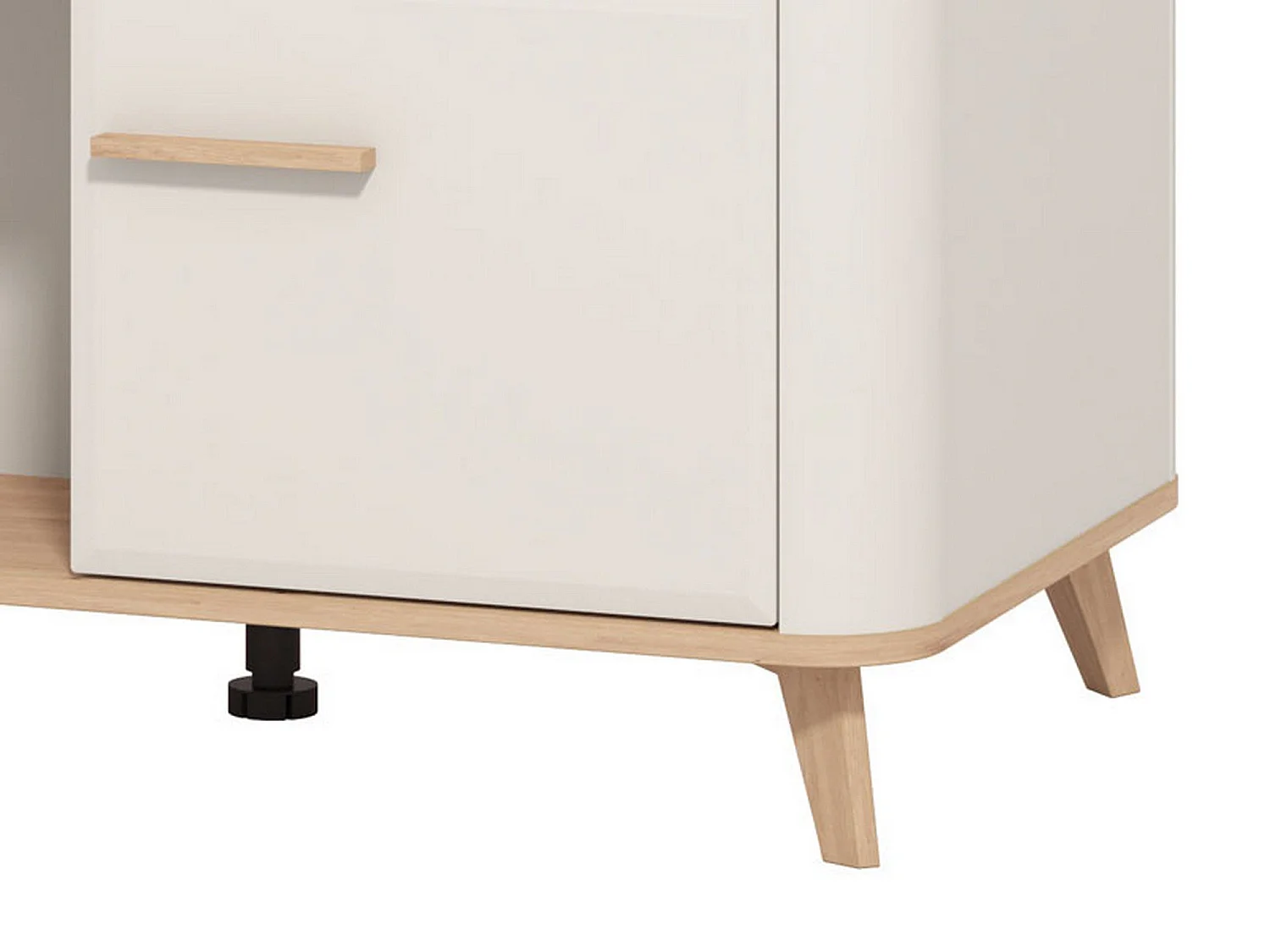 Tavolino da Salotto Patu, con Piedini, 101x55x46h cm Beige, un Vano, Forma Rettangolare