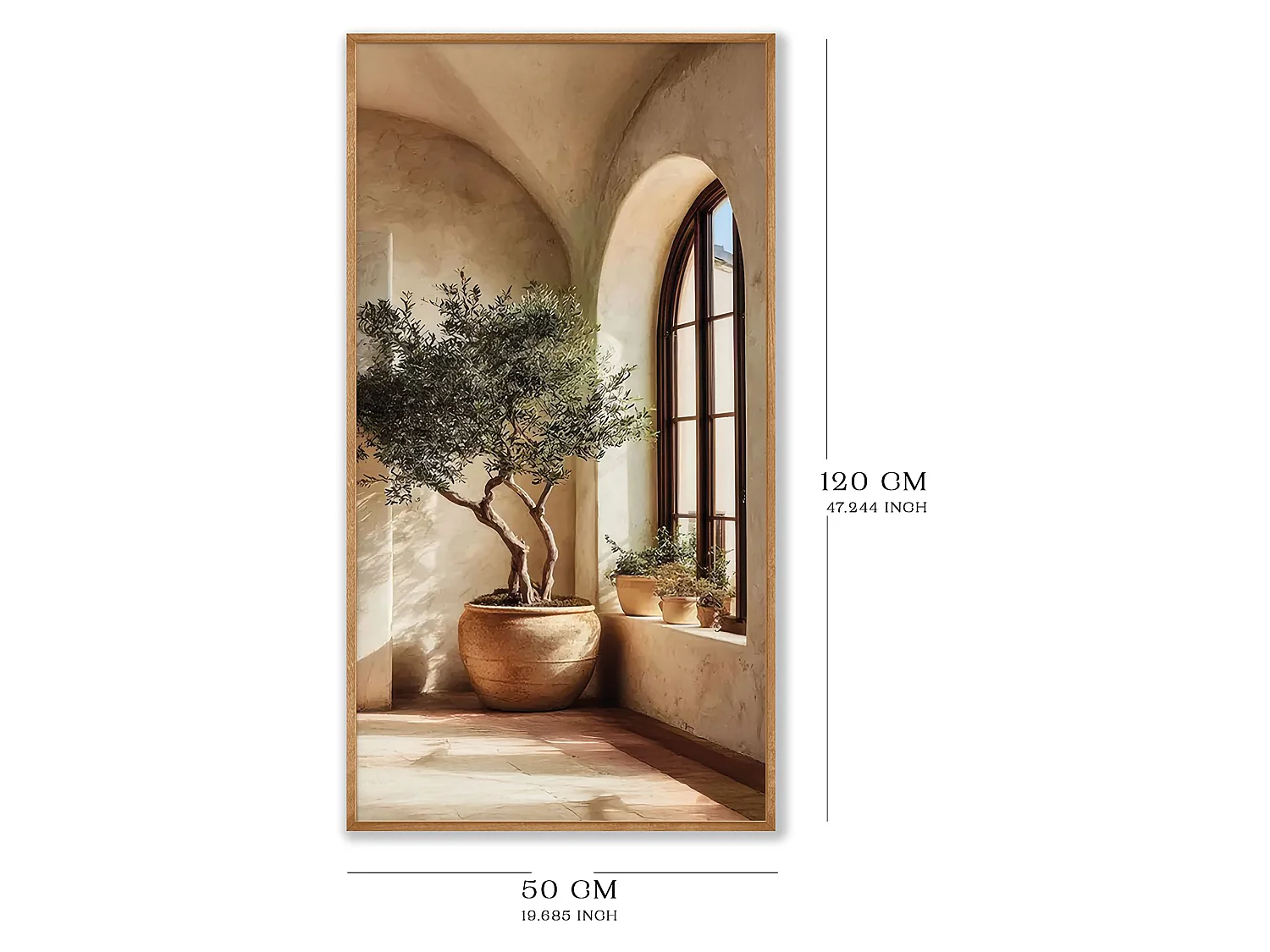 Tableau Mipaga, Structure en bois noble, 120x50h cm multicolore,