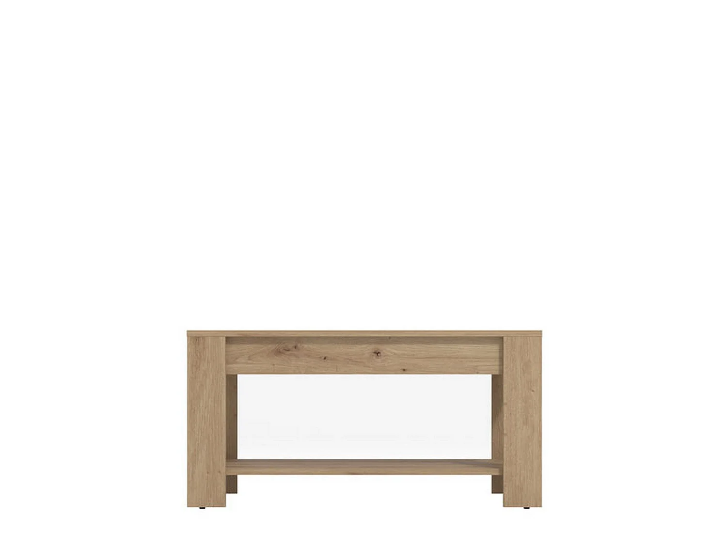 Tavolino da Salotto Signa, un Vano, 90x50x46h cm Marrone Rovere Nodi, Forma Rettangolare, Sfumatura Colore Ripiano Rovere Nodi