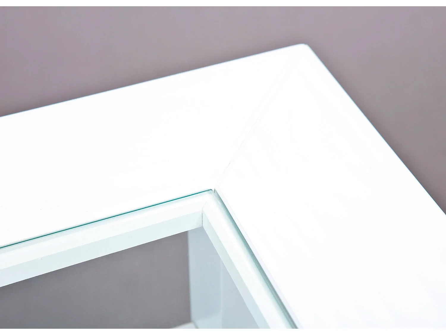 Tavolino da Salotto Minturno, 2 Cassetti, 115x60x45h cm Bianco, Portariviste, un Vano