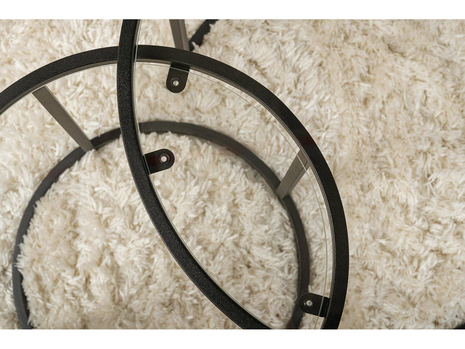 table basse\ de Salon Xaden, lot de 2 tables, 60x60x43h cm Noir