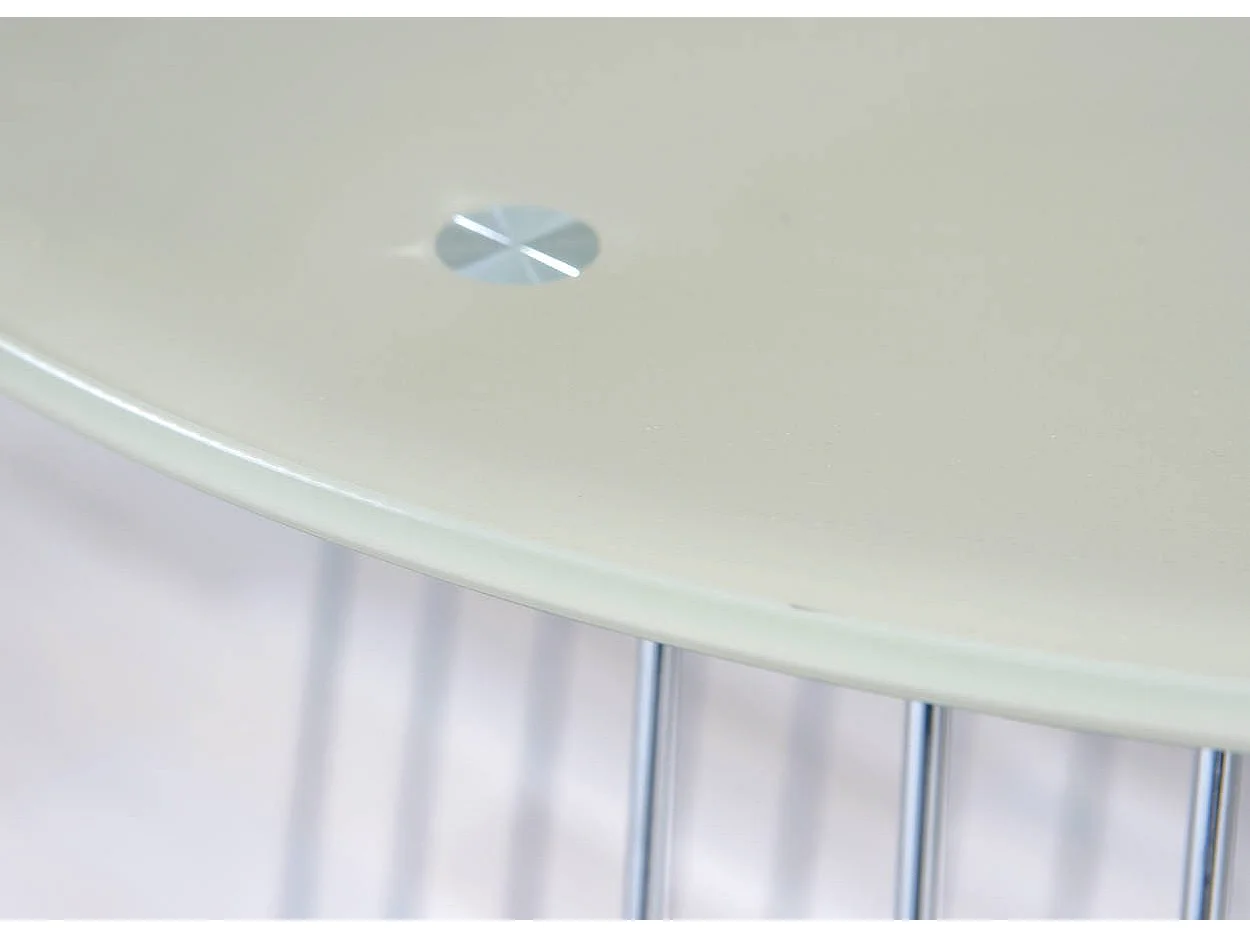 Table basse Cavalese, ronde, 50x50x50h cm gris, plateau gris, plateau en métal